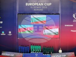 Бургас - художествена гимнастика - Европейска купа - ансамбли - награждаване