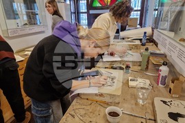 Самоков - Графична база - студенти - литография