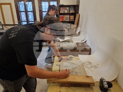 Самоков - Графична база - студенти - литография