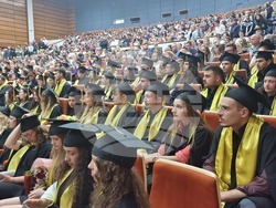 Магистрите от випуска за 2025 г. в Университета по архитектура, строителство и геодезия получиха дипломите си тържествена церемония. Снимка: Димитрина Ветова/БТА