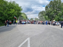 Видин - протест - международен път - българският лев