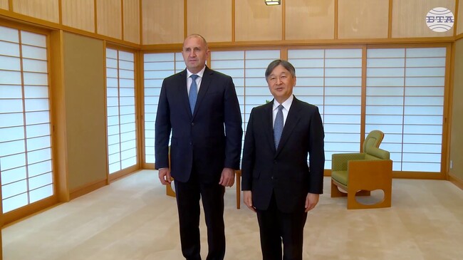 Приключи аудиенцията на президента Румен Радев с император Нарухито, утре президентът ще се срещне с премиера на Япония Шигеру Ишиба