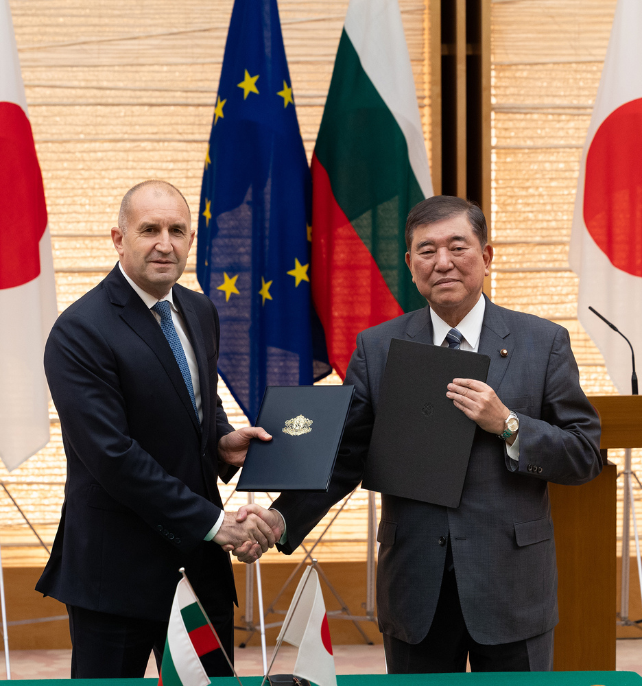 Президентът: Установяването на стратегическо партньорство между България и Япония е важна стъпка в историята на двустранните отношения и е резултат на искреното приятелство между българския и японския народ