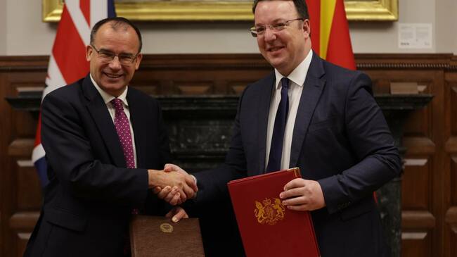 North Macedonia Signs Agreement on Political, Economic Cooperation with UK