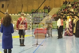 Габрово - гвардейски отряд - ученически духов оркестър - знаме - церемония