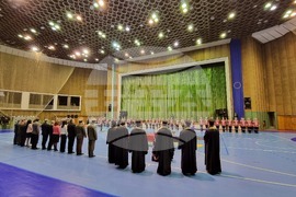 Габрово - гвардейски отряд - ученически духов оркестър - знаме - церемония