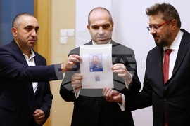 БТА - Двадесета Световна среща на българските медии - пощенска марка - валидиране