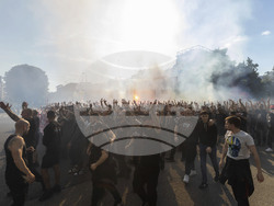 Italy Milan Soccer Protest