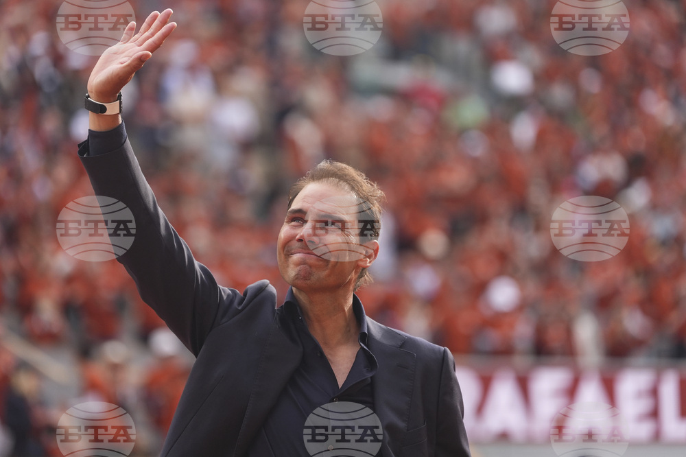 APTOPIX French Open Nadal Ceremony