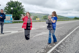 Омуртаг - главен път - протест