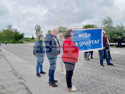 Омуртаг - главен път - протест