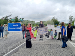 Омуртаг - главен път - протест