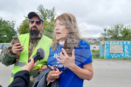 Омуртаг - главен път - протест