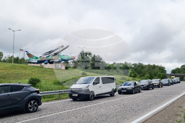 Омуртаг - главен път - протест