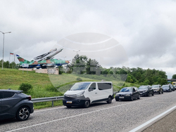 Омуртаг - главен път - протест