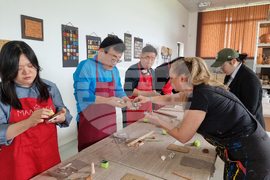 Село Маноле - южнокорейски журналисти - посещение