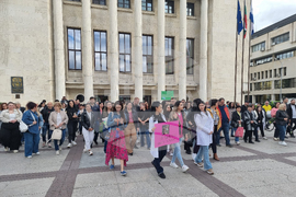 Бургас - протест - здравни работници