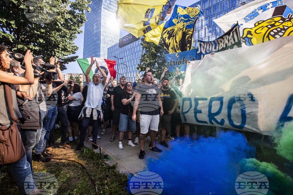 Italy Soccer Protest