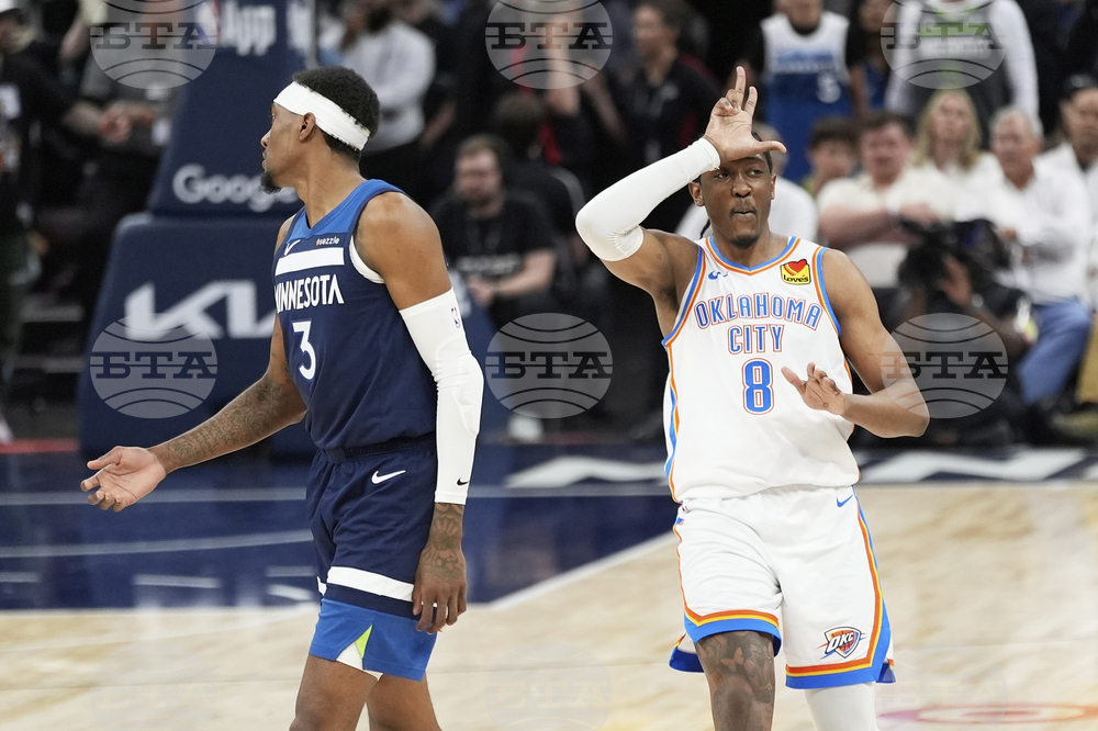 APTOPIX Thunder Timberwolves Basketball