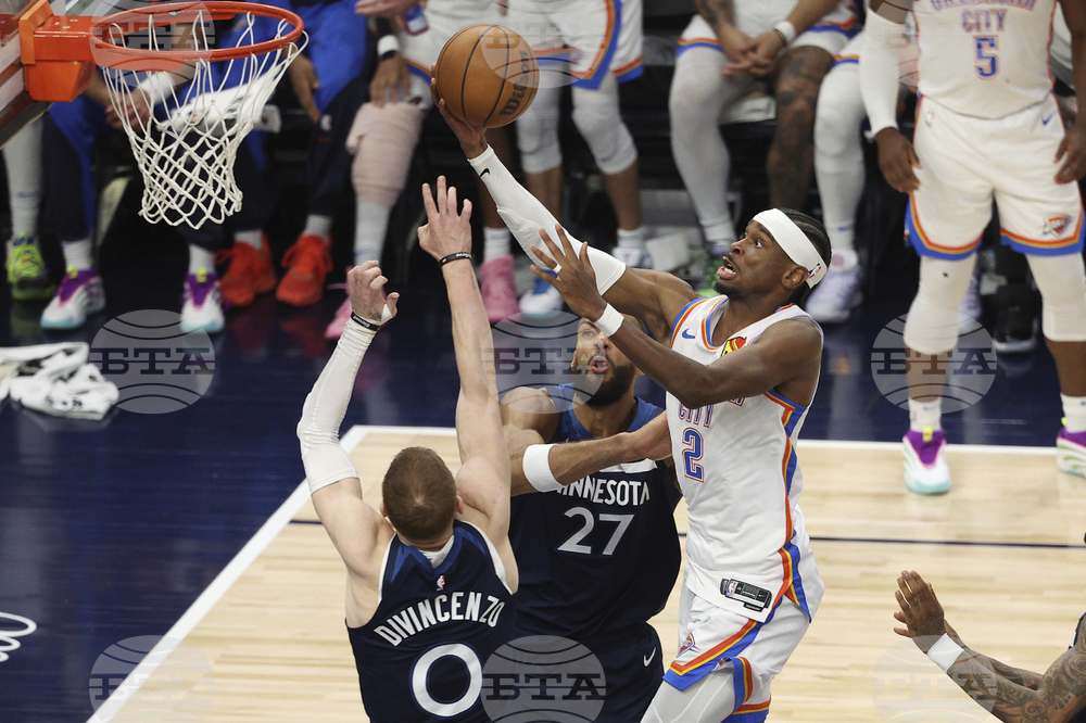 APTOPIX Thunder Timberwolves Basketball