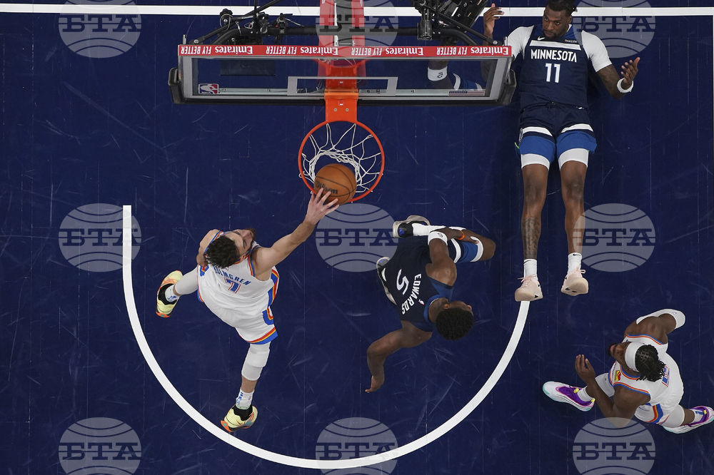 APTOPIX Thunder Timberwolves Basketball