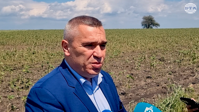 Министърът на земеделието посети пострадалото от градушка новозагорско село Бял кладенец