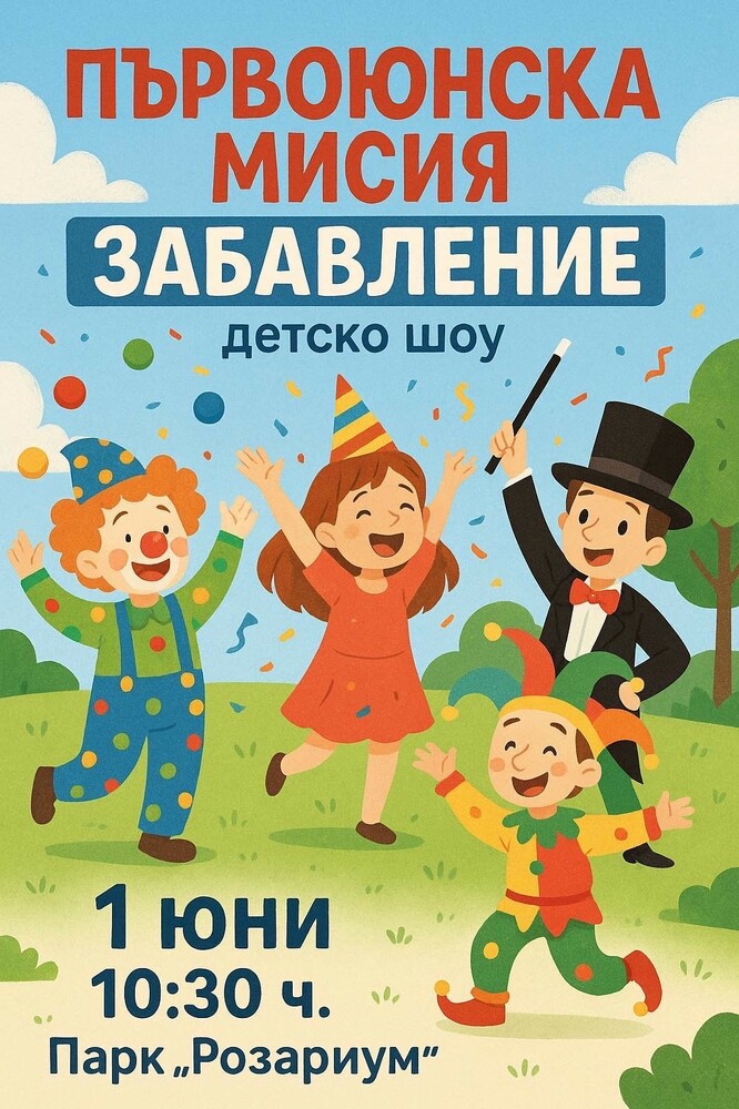 Безплатно атракционно влакче и детско шоу са в празничната програма в Казанлък за Деня на детето