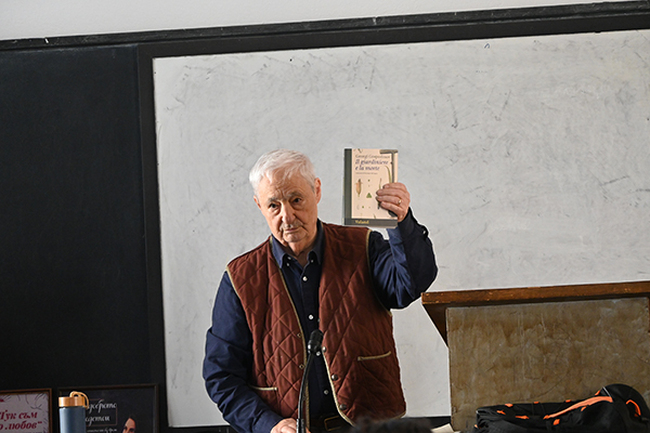 Българистът от Университета в Пиза проф. Джузепе Дел’Агата изнесе публична лекция в Софийския университет 