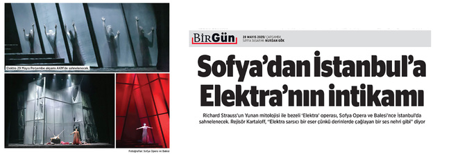 Two Thousand in Istanbul Applaud Sofia Opera’s Performance of "Elektra"