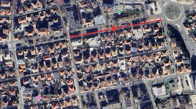 Община Шумен въвежда временна организация на движение на участък от ул. „Владайско въстание“