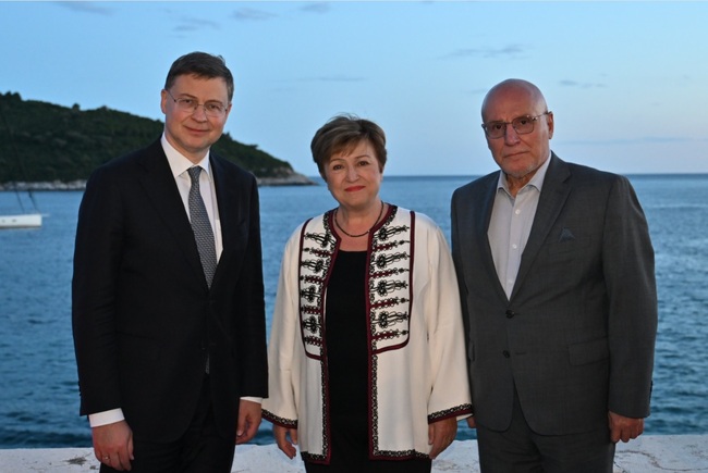 Central Bank Governor Discusses Bulgaria’s Readiness for Eurozone with IMF Head Georgieva, EU Commissioner Dombrovskis