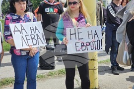 Русе - протест срещу еврото