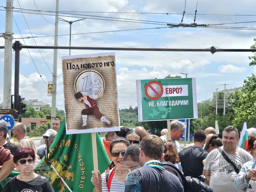 Русе - протест срещу еврото