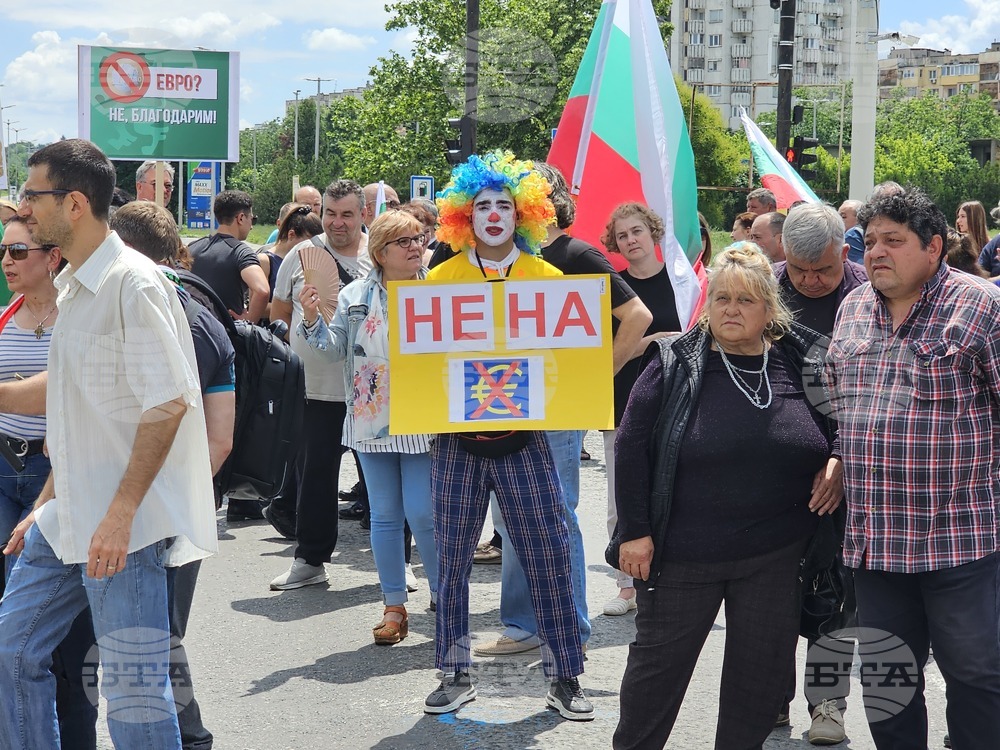 Русе - протест срещу еврото