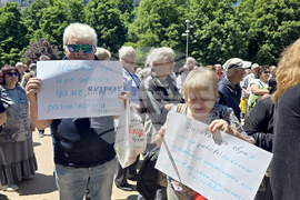 Добрич - протест срещу еврото