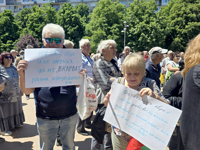 Добрич - протест срещу еврото