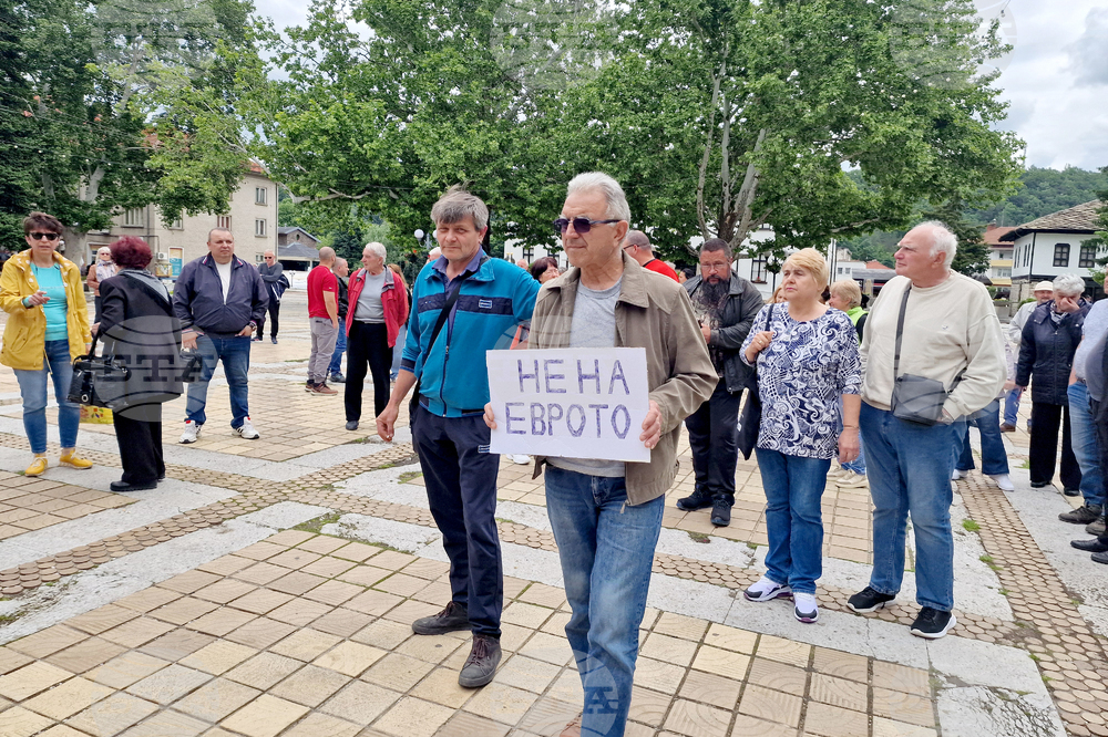 Троян - протест срещу еврото и за запазване на българския лев