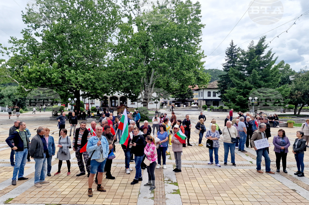 Троян - протест срещу еврото и за запазване на българския лев