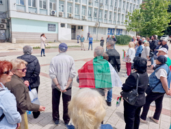 Търговище - протест - национална валута
