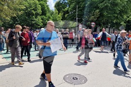 Шумен - протест - запазване на лева