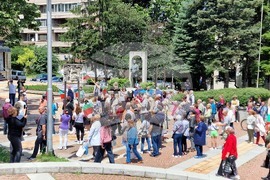 Шумен - протест - запазване на лева