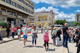Шумен - протест - запазване на лева