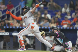 Giants Marlins Baseball