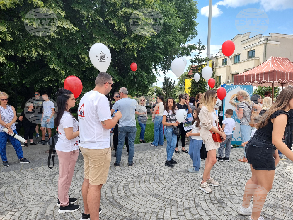 Пловдив - деца загинали на пътя - мирно бдение