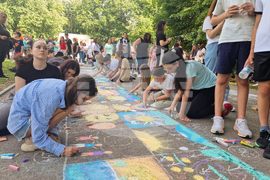 Разград - конкурс за рисунка на асфалт