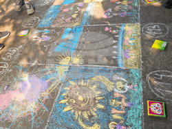 Разград - конкурс за рисунка на асфалт