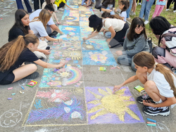 Разград - конкурс за рисунка на асфалт