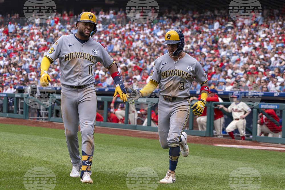Brewers Phillies Baseball