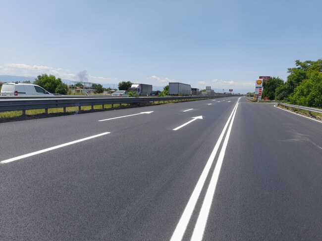 Възстановено е движението по ремонтирания участък от автомагистрала "Тракия" в област Пловдив