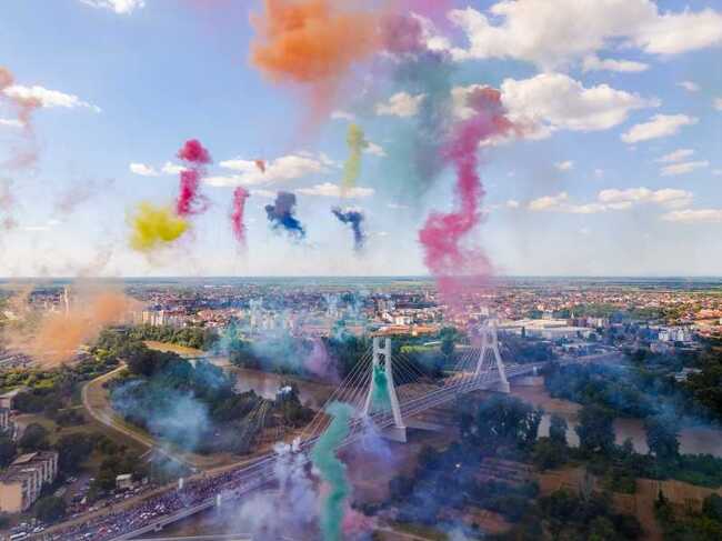 Аджерпрес: Най-дългият въжен мост в Румъния беше открит в Сату Маре